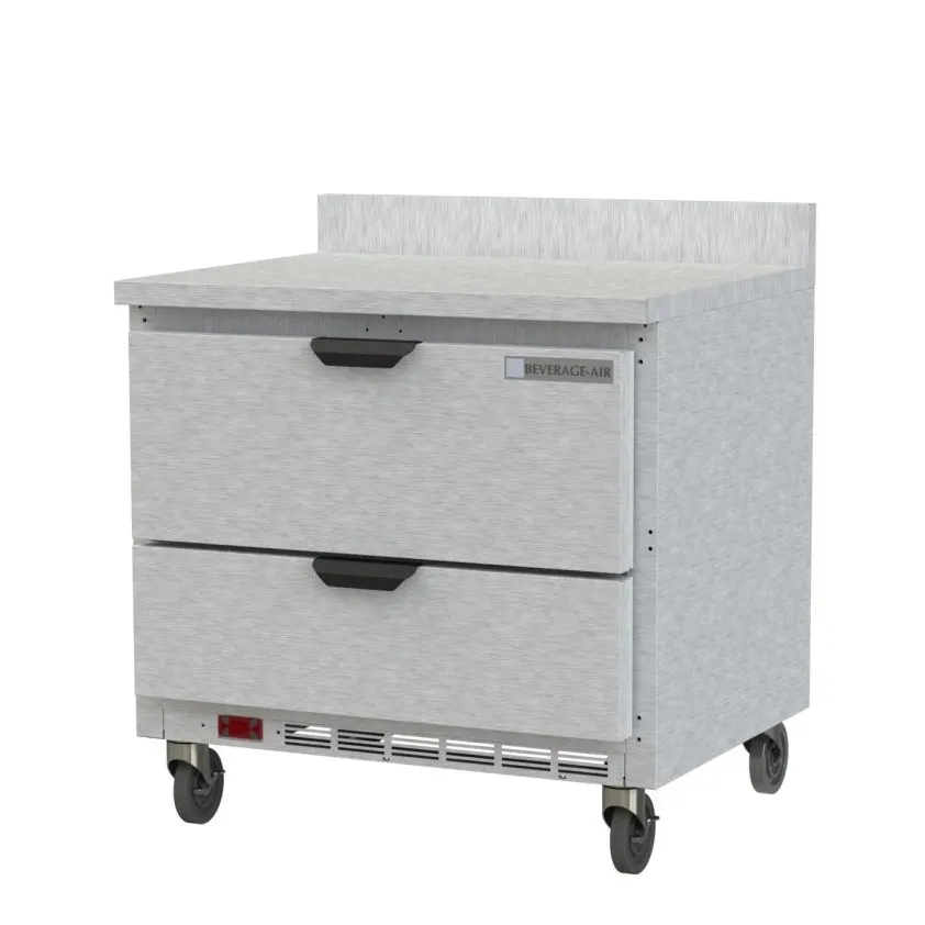 Beverage Air WTFD36AHC-2-FIP 36" 1-Section Worktop Freezer w/ 2 Drawers, 8.7 cu. ft.