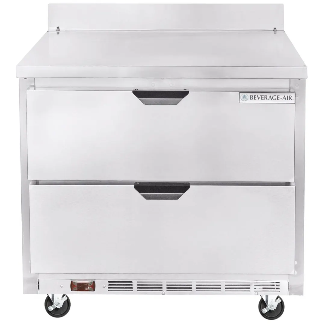 Beverage Air WTFD36AHC-2 36" 1-Section Worktop Freezer w/ 2 Drawers, 8.7 cu. ft.