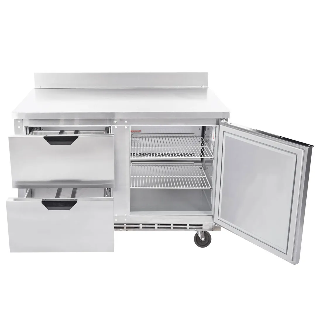 Beverage Air WTFD48AHC-2 48" 2-Section Worktop Freezer w/ 2 Drawers & 1 Door, 11.4 cu. ft.