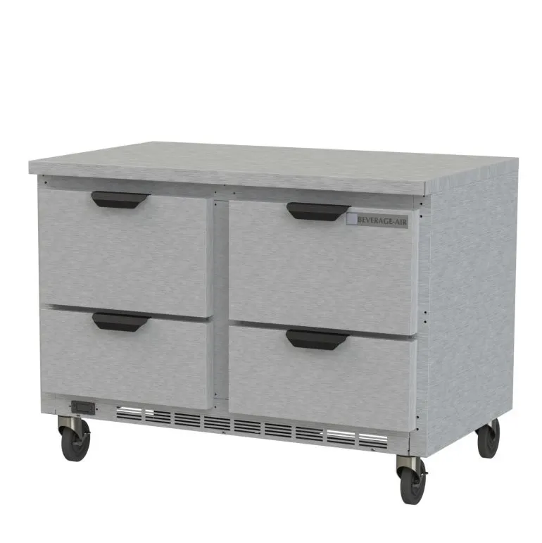 Beverage Air WTFD48AHC-4-FLT 48" 2-Section Worktop Freezer w/ 4 Drawers, 11.4 cu. ft.