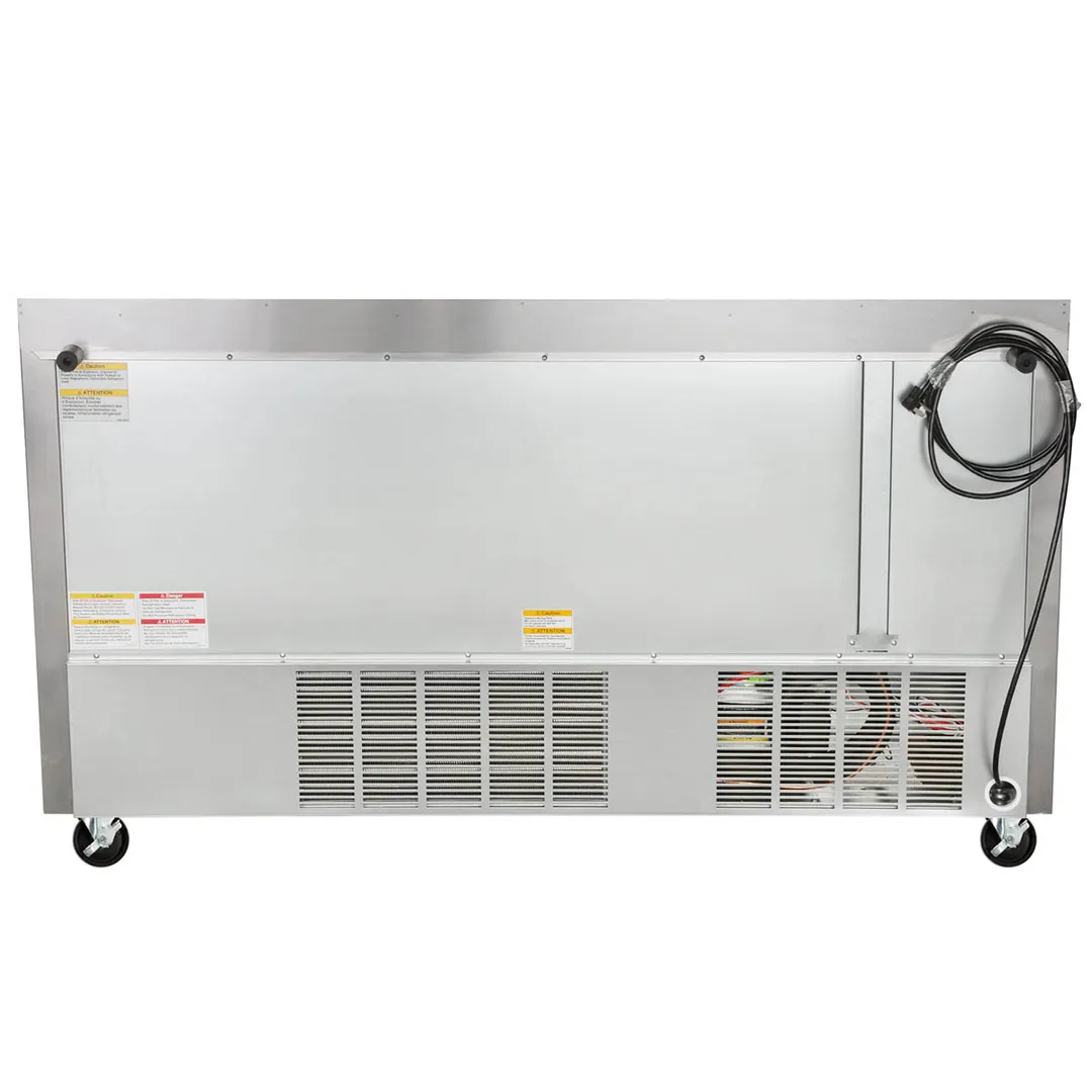 Beverage Air WTR60AHC-FLT 60" 2-Section Worktop Refrigerator w/ 2 Doors, 14.75 cu. ft.