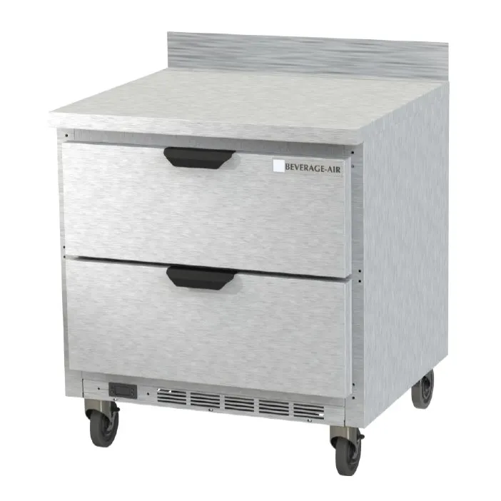 Beverage Air WTRD32AHC-2 32" 1-Section Worktop Refrigerator w/ 2 Drawers, 7.2 cu. ft.
