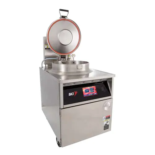 BKI FKM-TC Extra Large Volume Electric Pressure Fryer w/ 75-lb Oil Capacity, Touchscreen Control