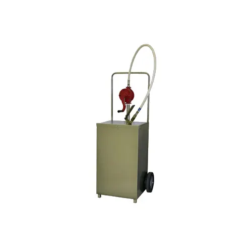 BKI OC-90 Stainless Steel 150-Lb Oil Caddy w/ 54" Long High-Temp Hose, Birectional Vane Pump