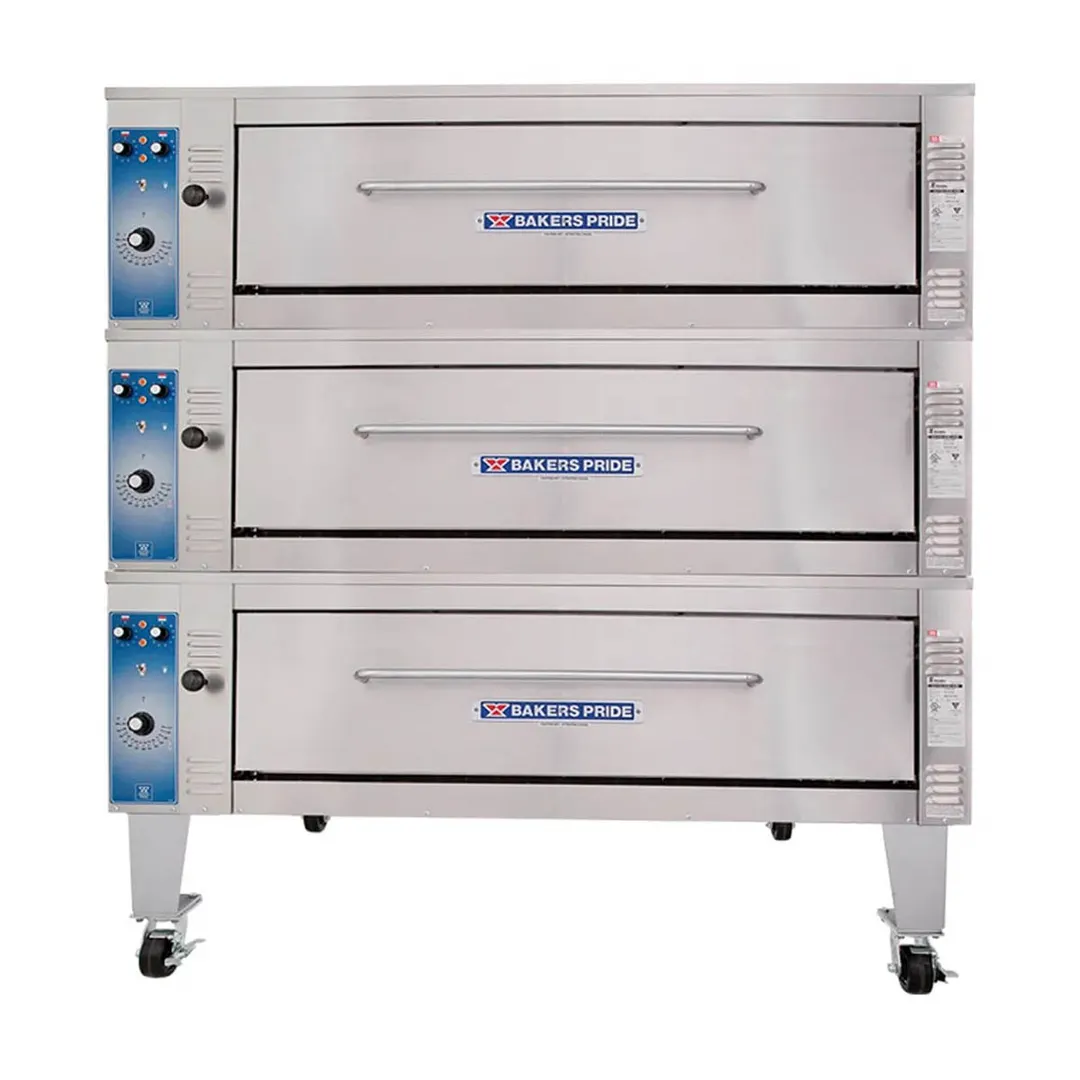 Bakers Pride ER-3-12-3836 55" Electric Bake/Roast 3-Deck Oven w/ Infinite Controls, 140°F - 550°F