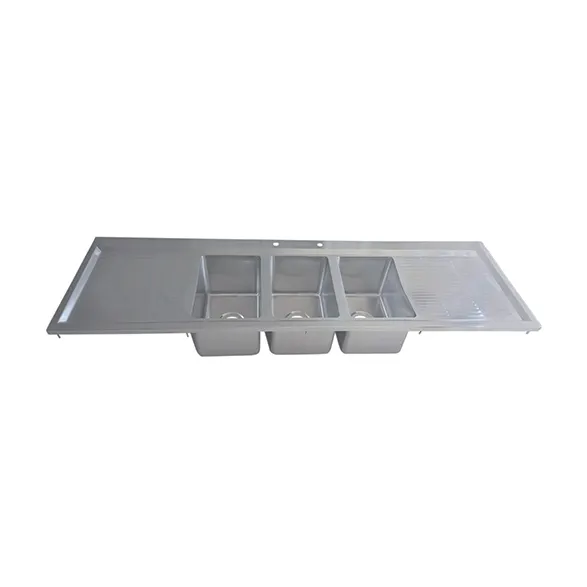 BK Resources BK-DIS-1014-3-18T-PG Drop-In Sink, Three Compartment