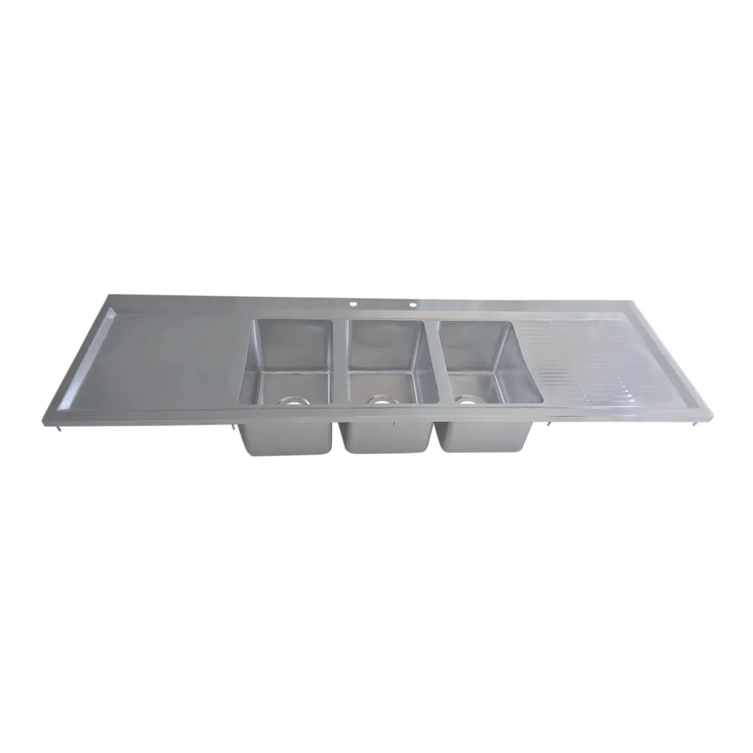 BK Resources BK-DIS-1014-3-18T Drop-In Sink, Three Compartment
