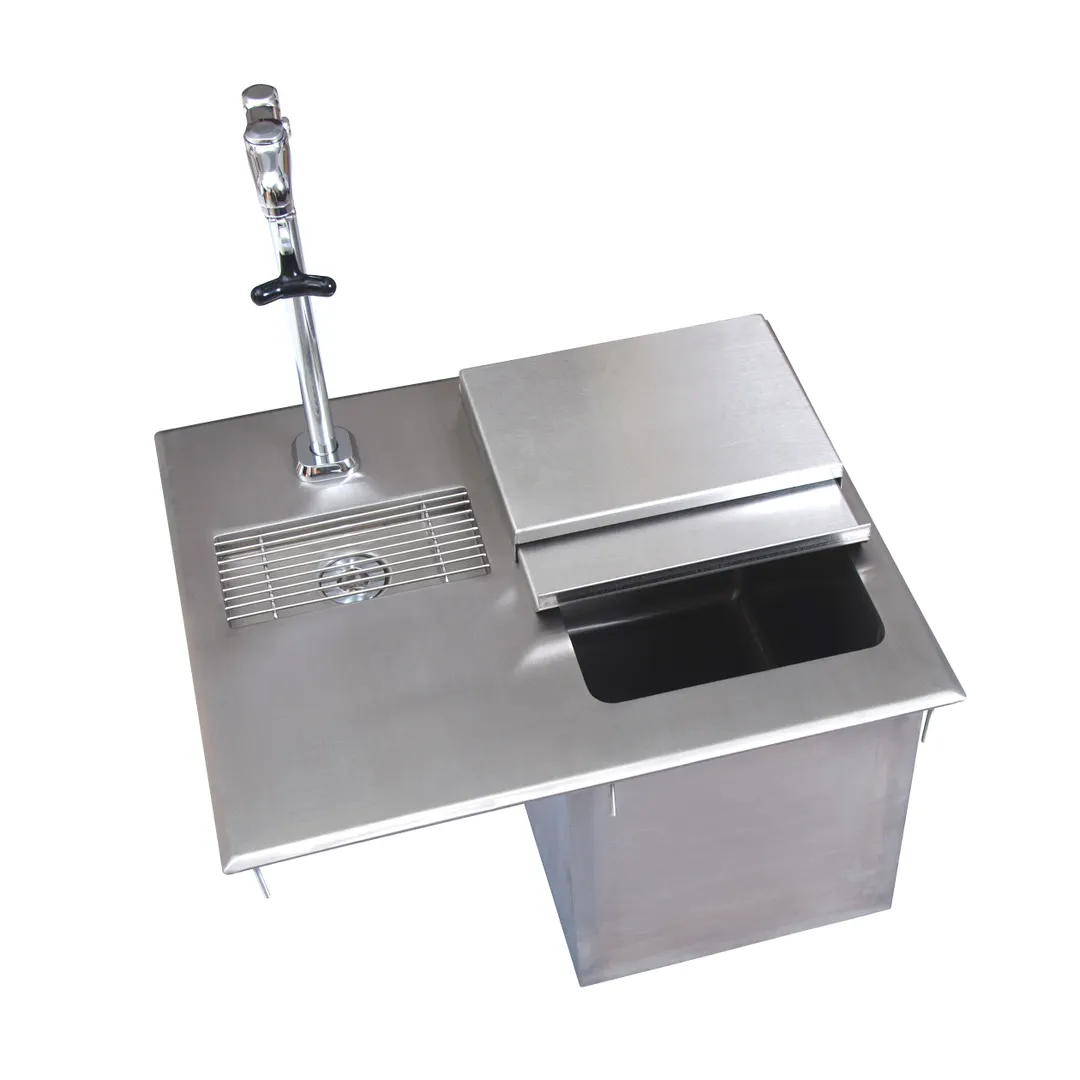 BK Resources BK-DIWSBL-2118G-P-G Drop-in Ice Bin with Water Station 
