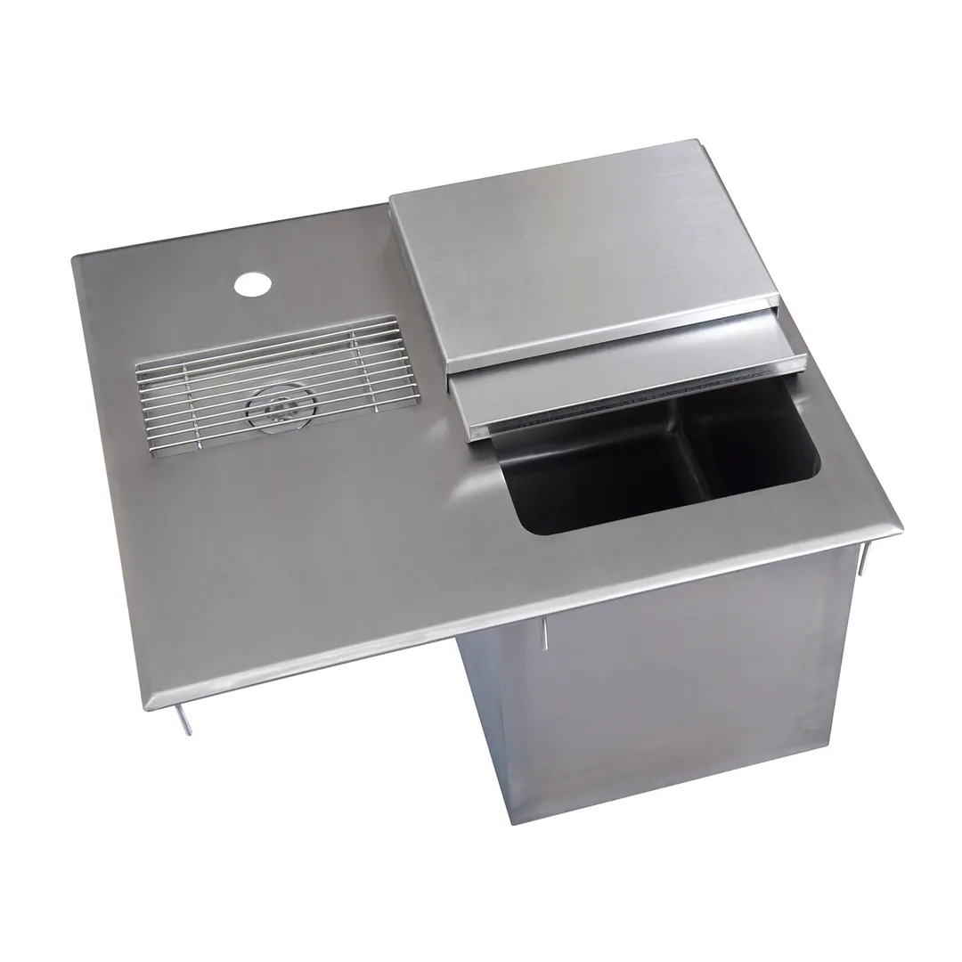 BK Resources BK-DIWSBL-2118G Drop-in Ice Bin with Water Station 