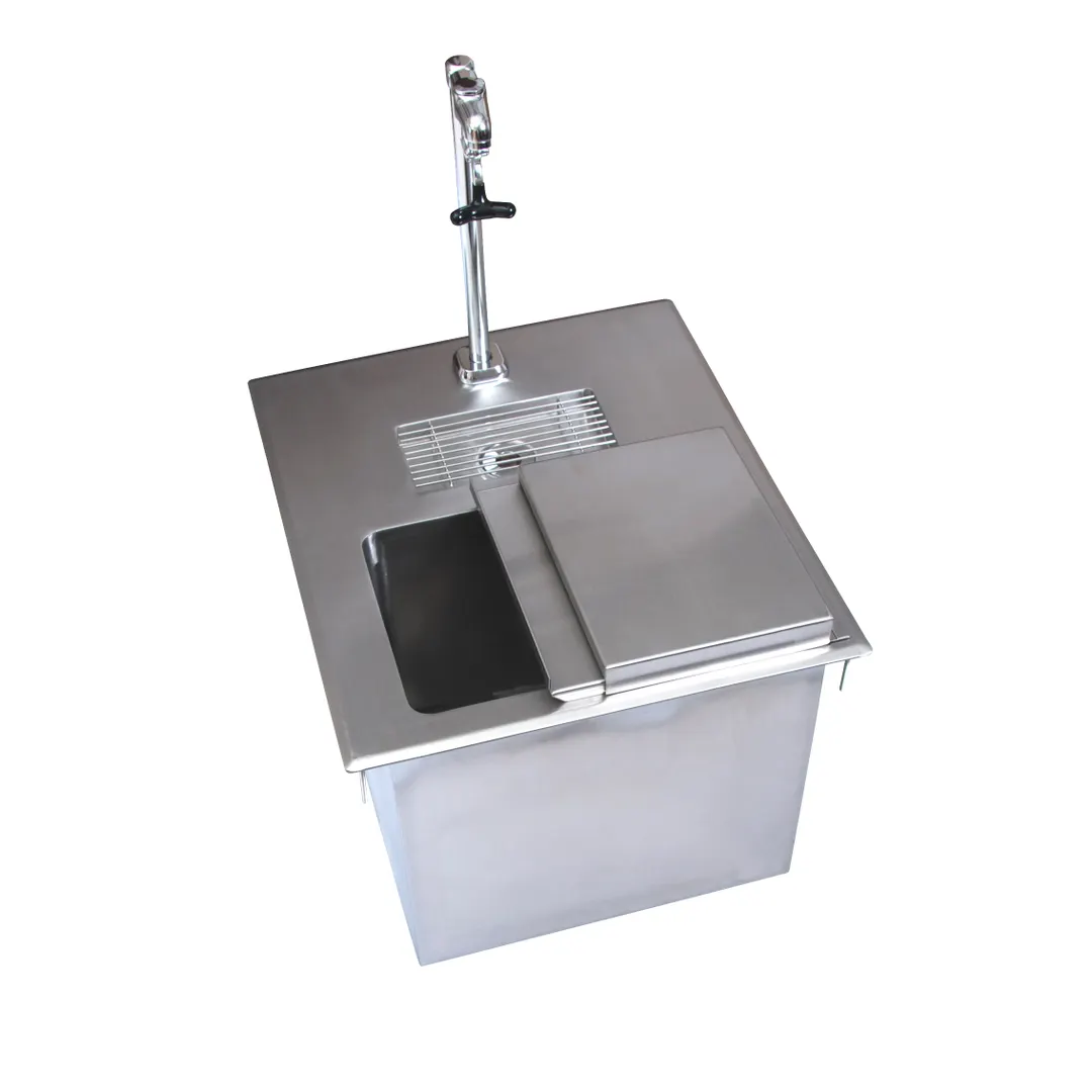 BK Resources BK-DIWSBL-2118X-P-G Drop-in Ice Bin with Water Station 