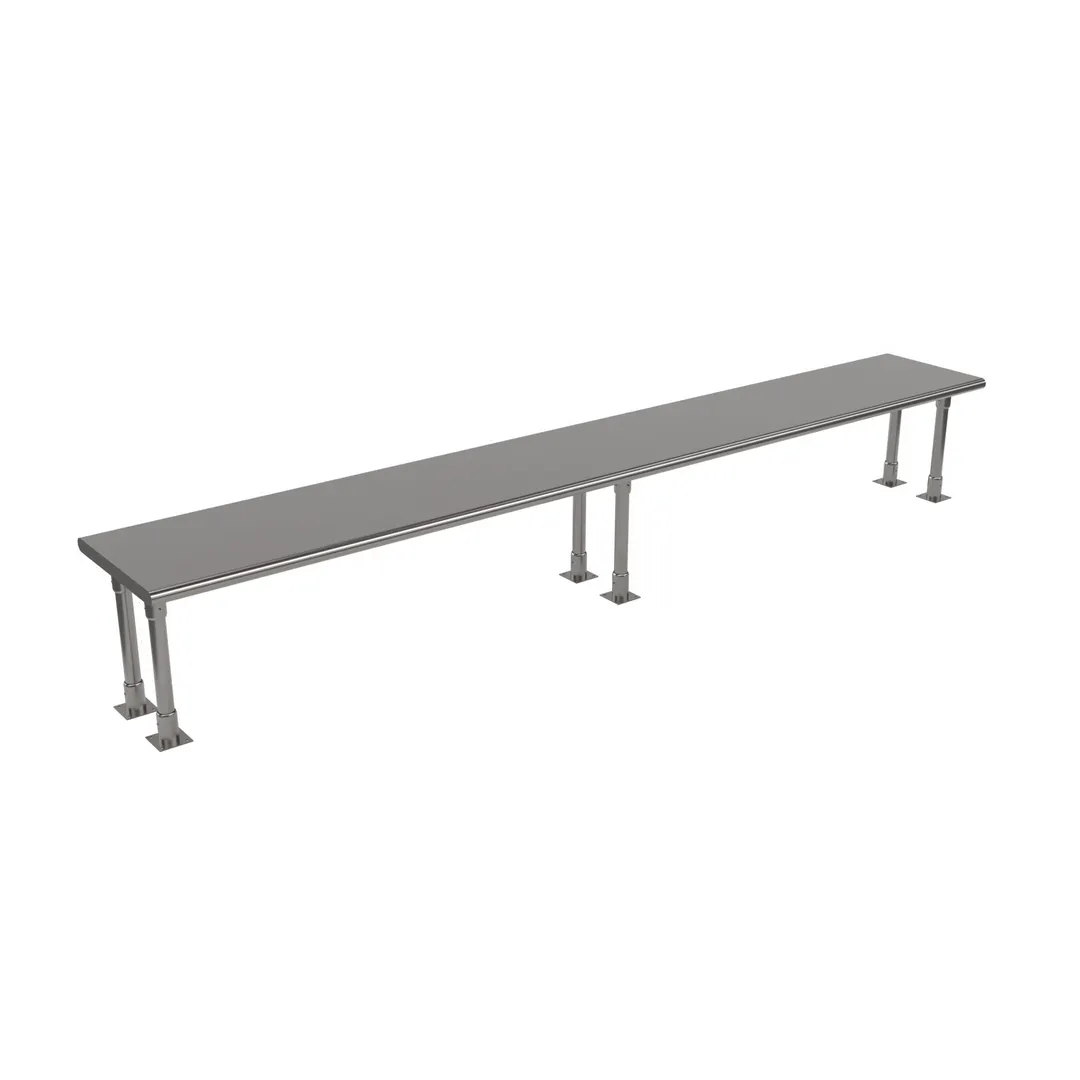 BK Resources BK-OSS-18120BN Single Overshelf, Table Mount, 120"W X 18"D