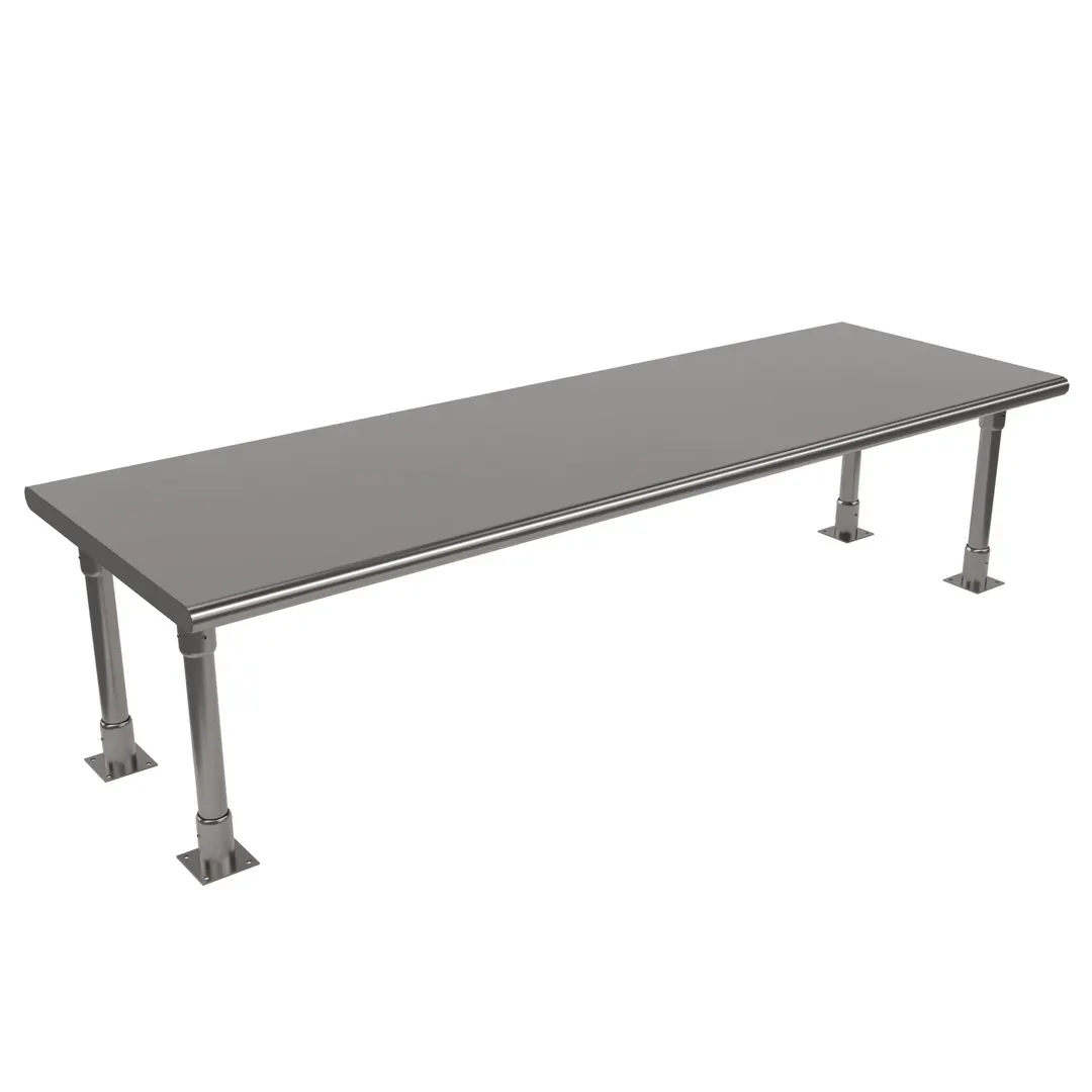 BK Resources BK-OSS-2472BN Single Overshelf, Table Mount, 72"W X 24"D