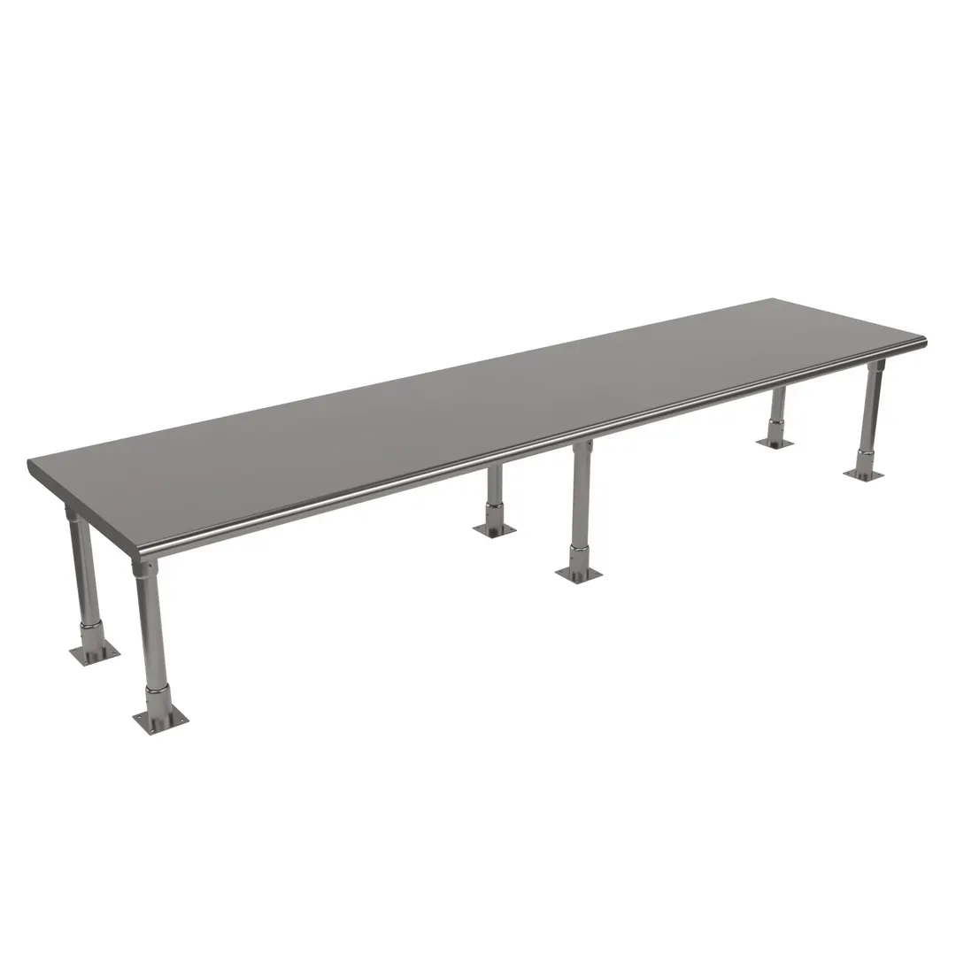 BK Resources BK-OSS-2484BN Single Overshelf, Table Mount, 84"W X 24"D