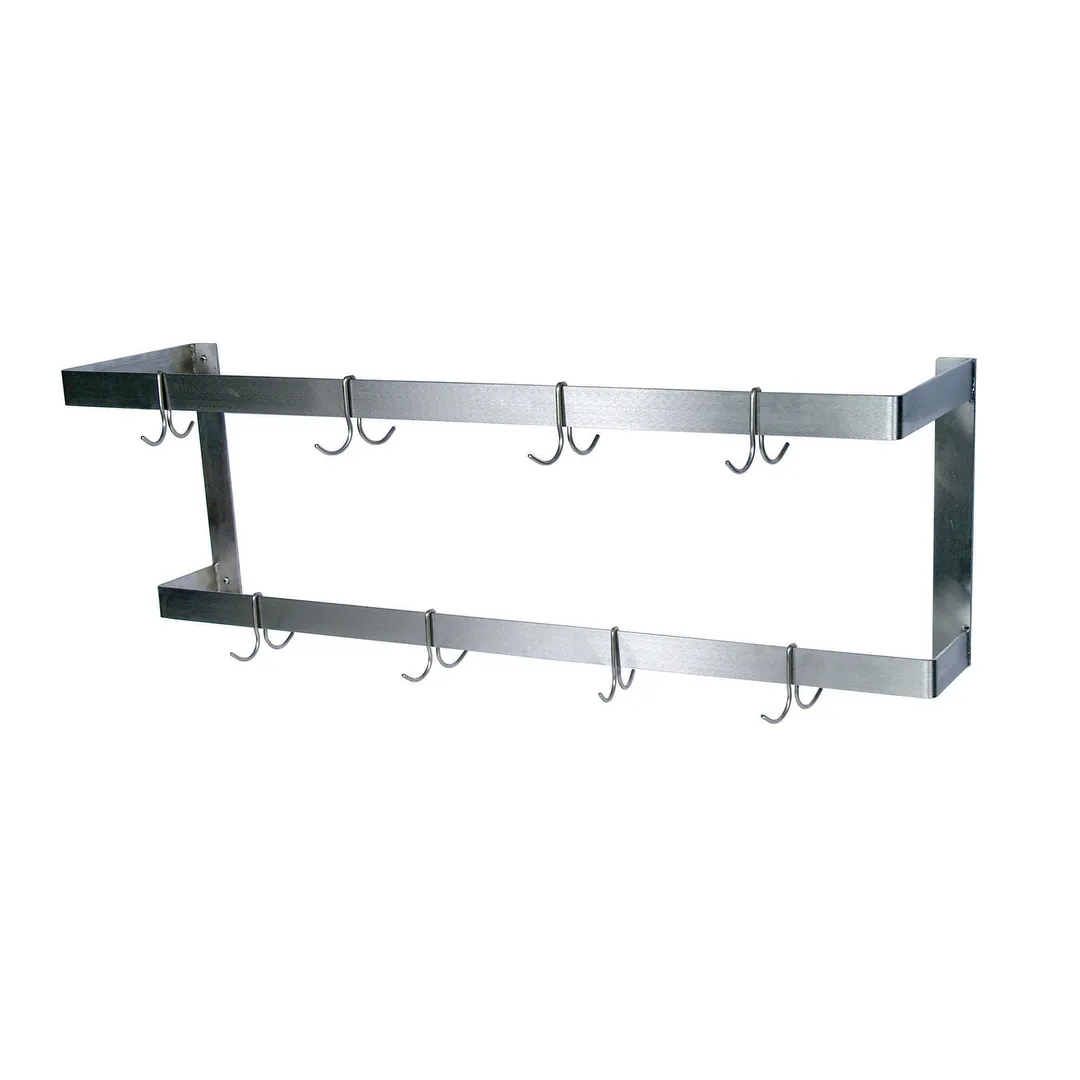 BK Resources BK-WPR2-48 Wall Mount Double Bar Pot Rack - 48"W X 12"D
