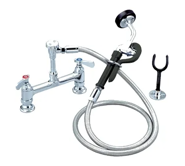 BK Resources BKF-8DMUS-G Optiflow™ Utility Spray Faucet, Deck Mount, 8" Oc