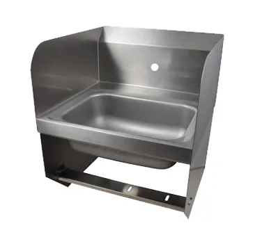 BK Resources BKHS-W-1410-1-SS-BKK 14" Wall Mounted Hand Sink without Faucet - with Knee Valve Bracket