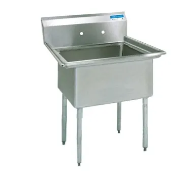BK Resources BKS-1-1620-12 One Compartment Sink, 21"W X 25-13/16"D X 43-3/4"H