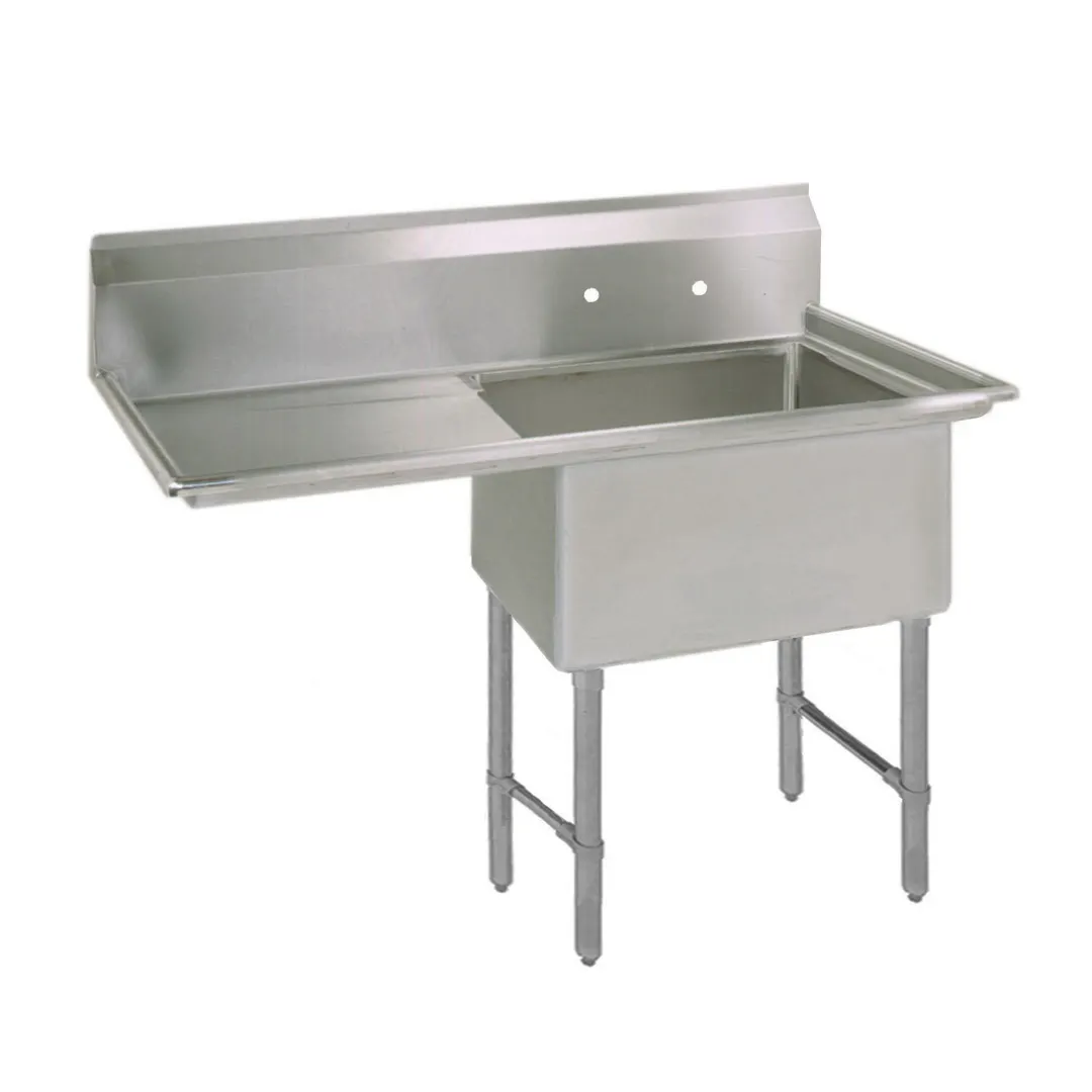 BK Resources BKS-1-1824-14-24LS One Compartment Sink, 44-1/2"W X 29-13/16"D X 43-3/4"H