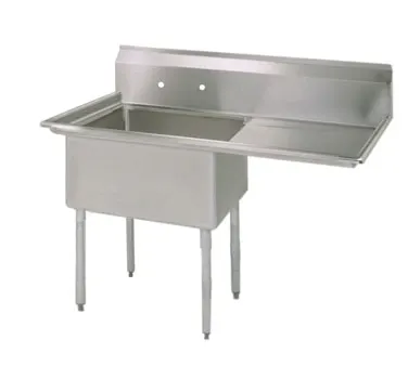 BK Resources BKS-1-1824-14-24R One Compartment Sink, 44-1/2"W X 29-13/16"D X 43-3/4"H