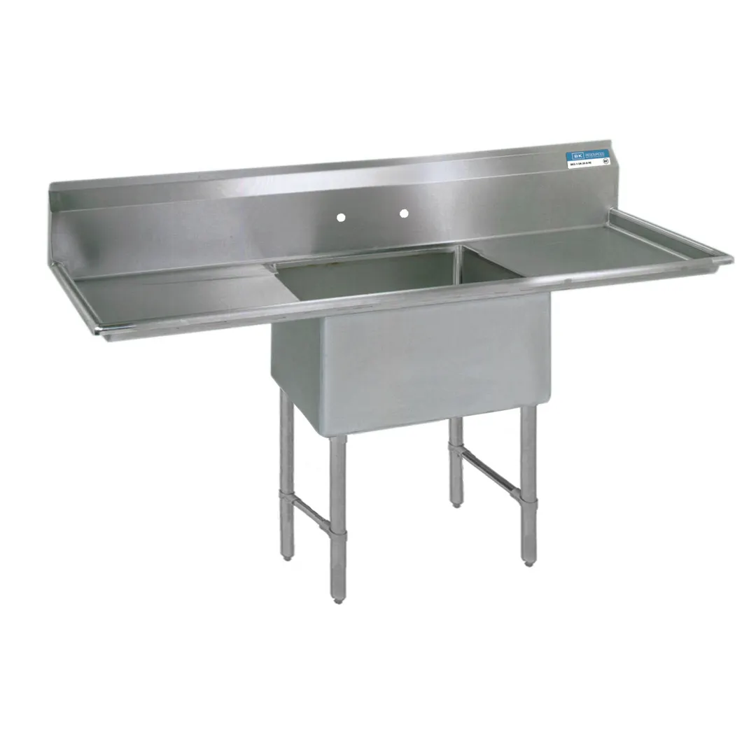 BK Resources BKS-1-24-14-24TS One Compartment Sink, 72"W X 29-13/16"D X 43-3/4"H