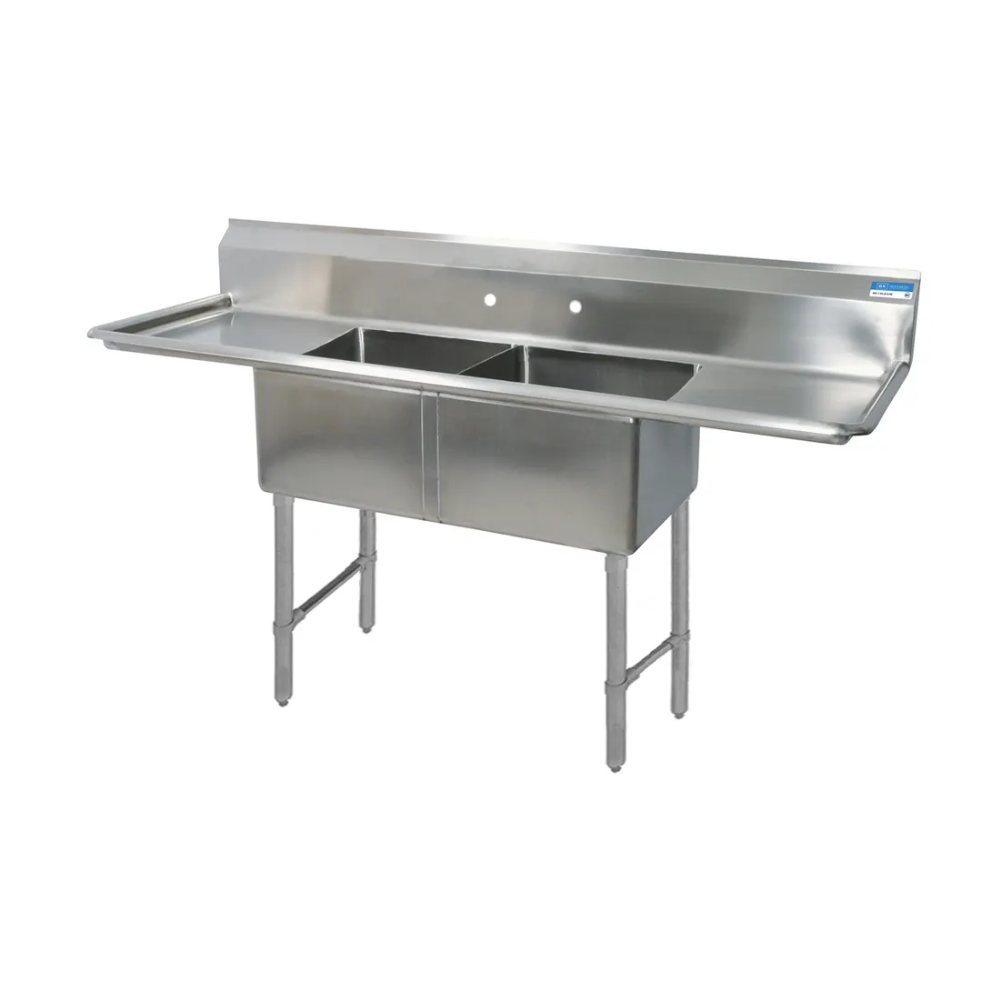 BK Resources BKS-2-1620-12-18TS Sink, Two Compartment