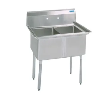 BK Resources BKS-2-1620-12 Sink, Two Compartment