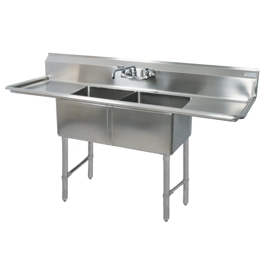 BK Resources BKS-2-18-12-18TS Sink, Two Compartment