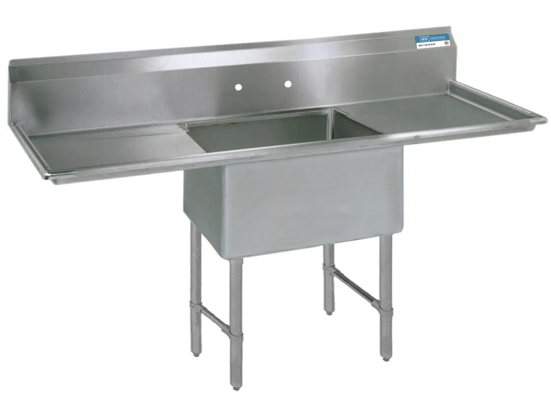 BK Resources BKS6-1-24-14-24TS One Compartment Sink, 75-1/4"W X 29-1/2"D X 44-1/16"H