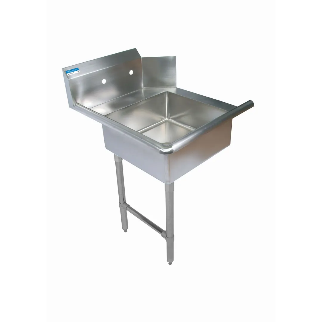 BK Resources BKSDT6-26-L-SS Straight Soiled Dishtable w/ Left Table, Pre-Rinse Sink, 10" Backsplash