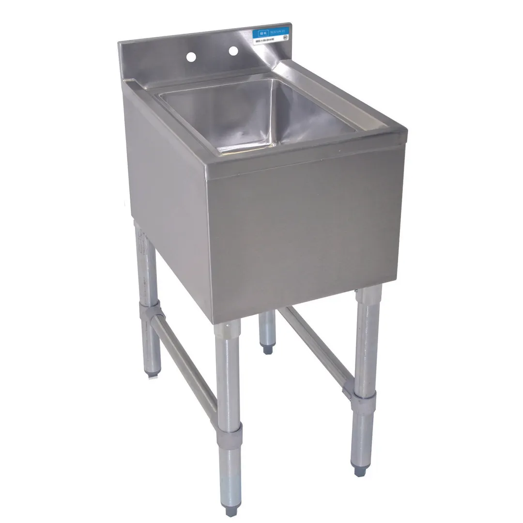 BK Resources UB4-18-1014HS-P-G 14" Underbar Sink Units, 1 Compartment without Drainboard