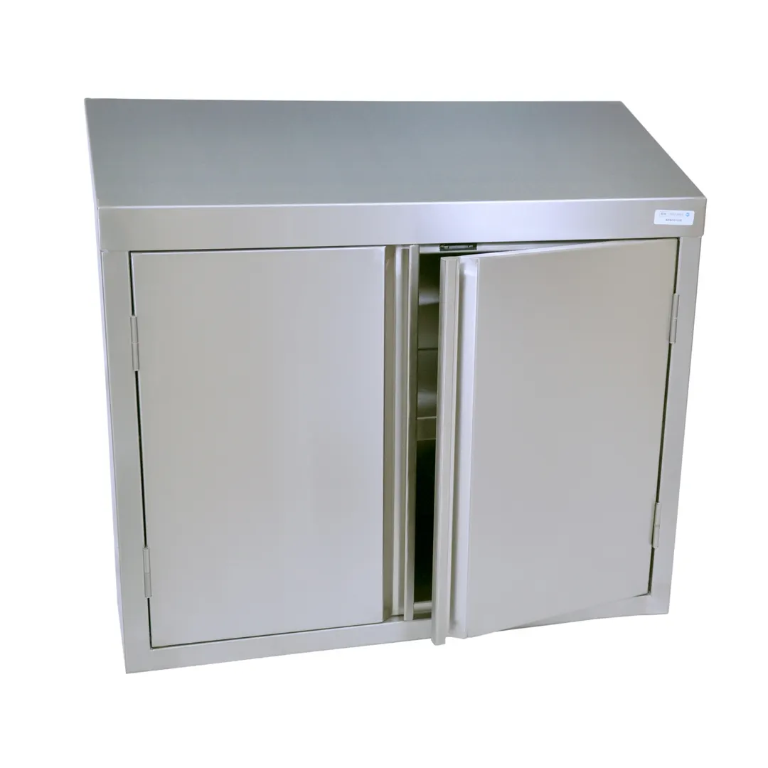 BK Resources BKWCH-1548 48" Stainless Steel Enclosed Wall Mounted Cabinet w/ Hinged Doors