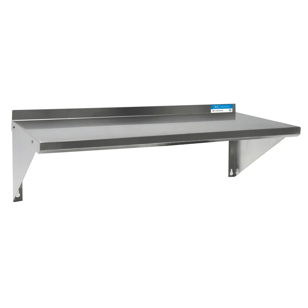 BK Resources BKWS6-1448 48"W x 14"D Stainless Steel Wall Mount Premium Shelf