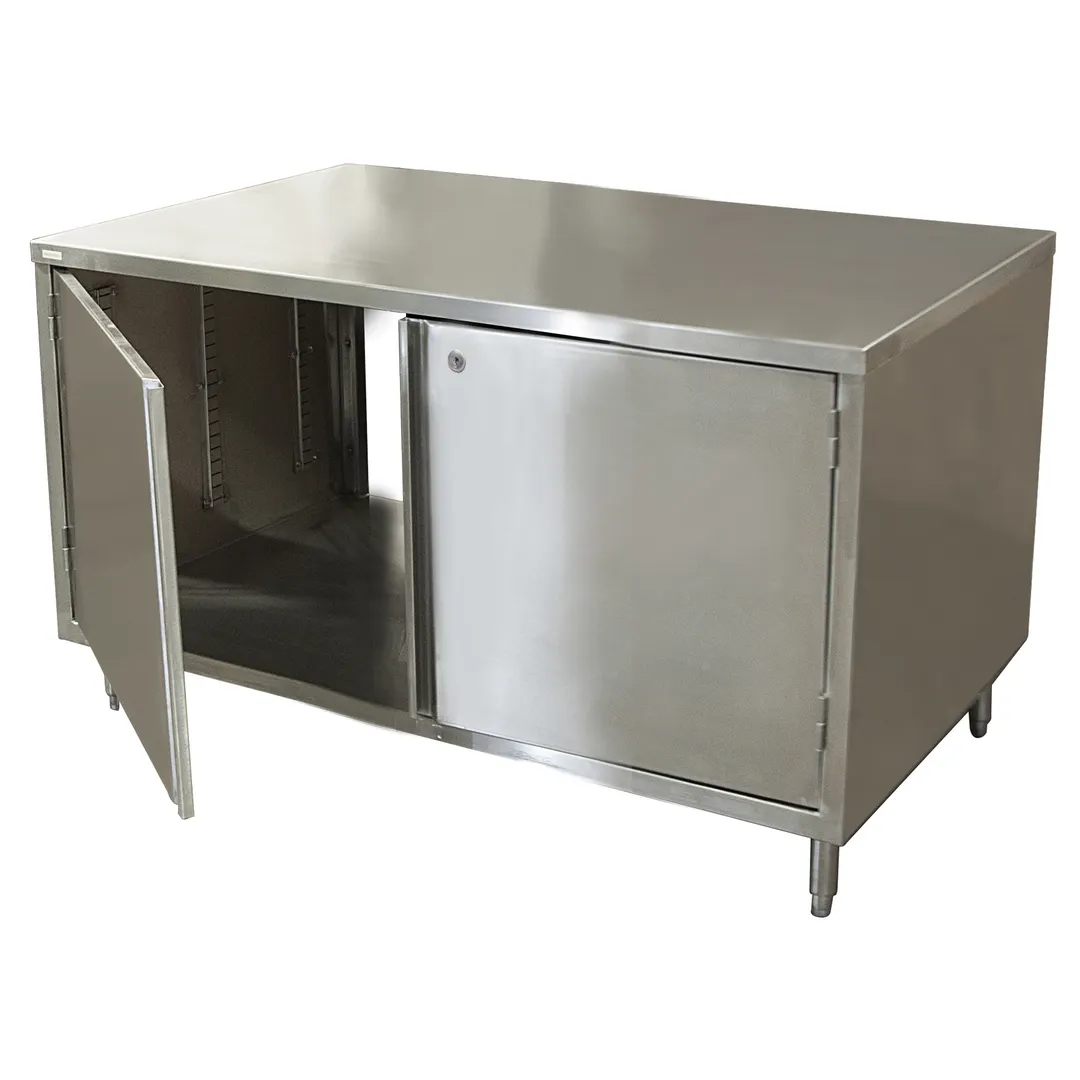 BK Resources CST-2424HL2 24" Cabinet Base Dual Access Hinged Doors Work Table with Lock