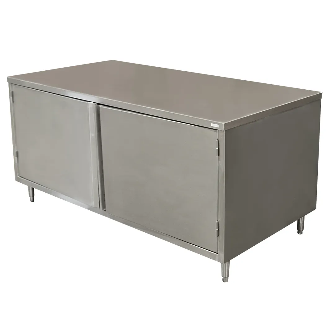 BK Resources CST-2472H 72" Cabinet Base Hinged Doors Work Table