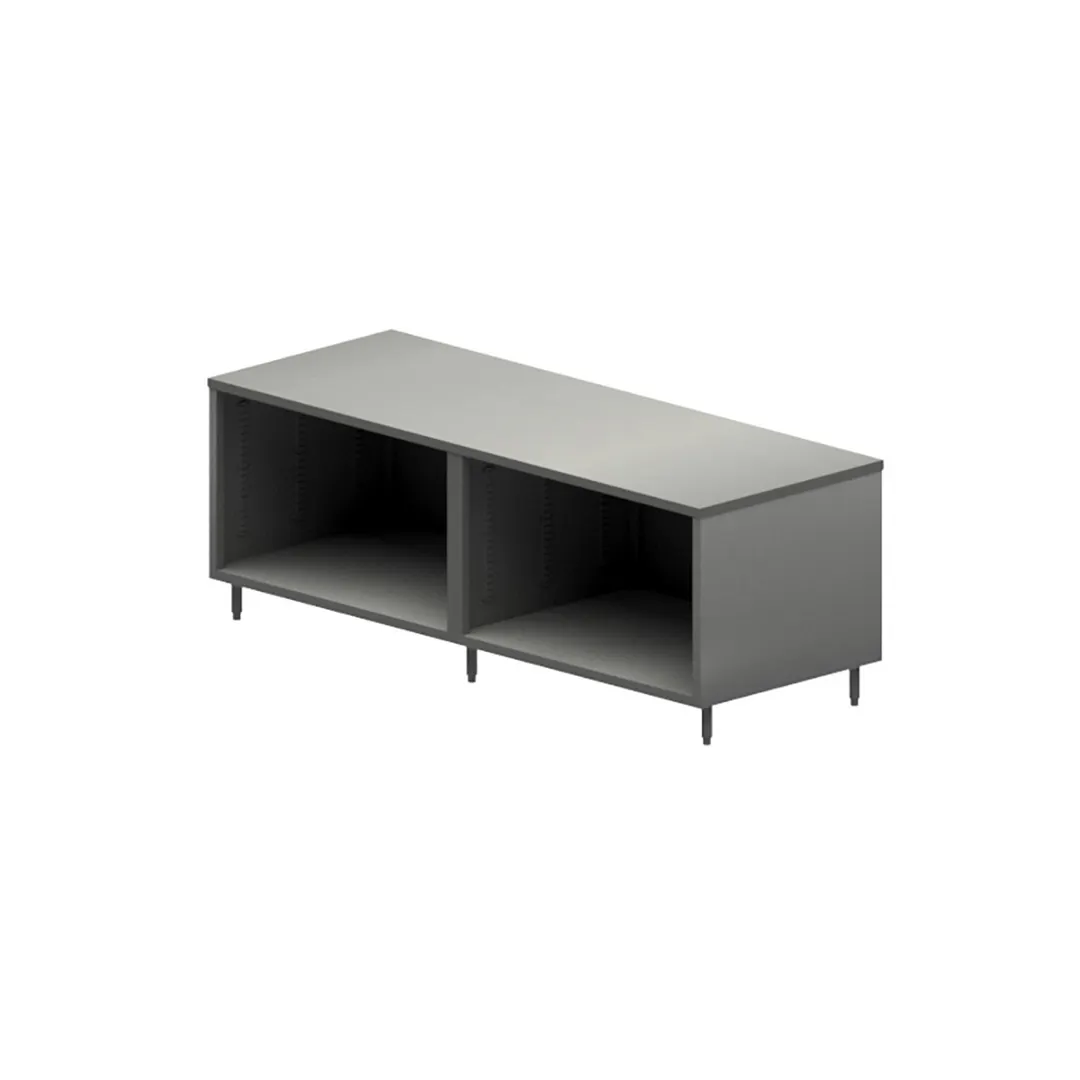 BK Resources CST-3084 84" Cabinet Base Open Front Work Table