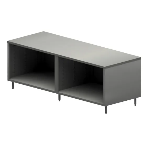 BK Resources CST-3096 Cabinet Base Open Front Work Table, 96"W x 30"D - Square / Flat Edge