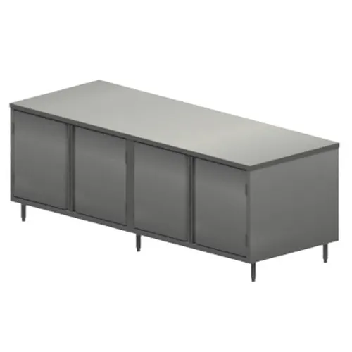 BK Resources CST-3096H2 96" Cabinet Base Dual Access Hinged Doors Work Table with (2) 4 Doors