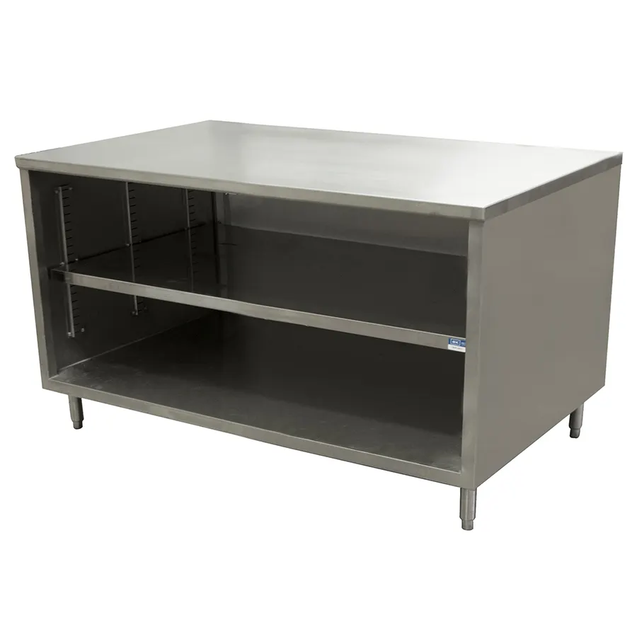 BK Resources CST-3660 Cabinet Base Open Front Work Table, 60"W x 36"D - Square / Flat Edge