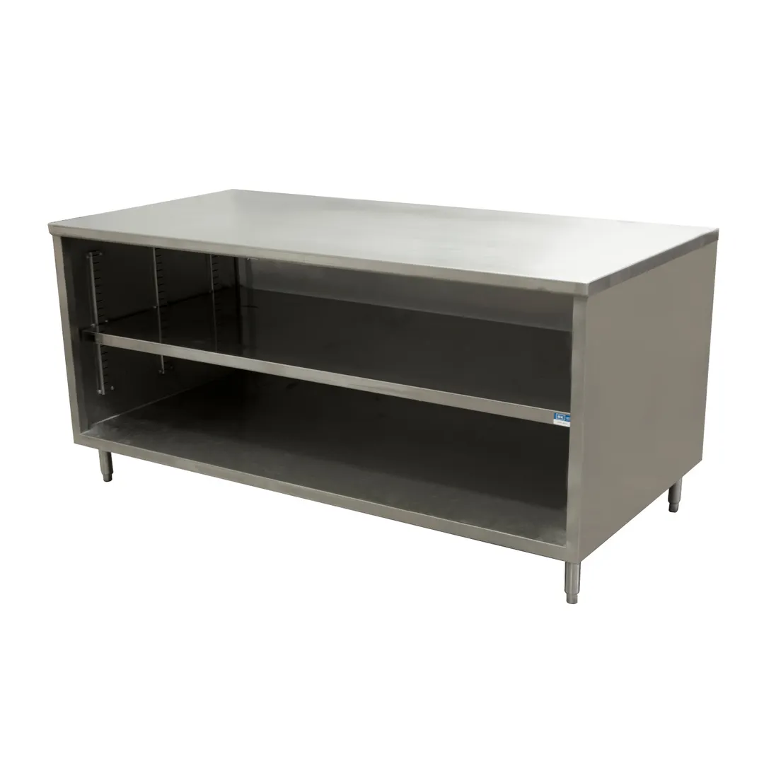 BK Resources CST-3672 Cabinet Base Open Front Work Table, 72"W x 36"D - Square / Flat Edge