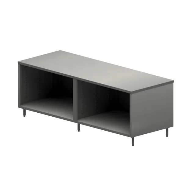 BK Resources CST-3696 Cabinet Base Open Front Work Table, 96"W x 36"D - Square / Flat Edge