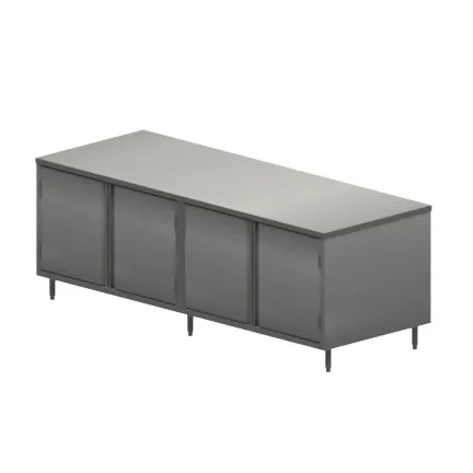 BK Resources CST-3696H 96" Cabinet Base Hinged Doors Work Table with 4 Doors