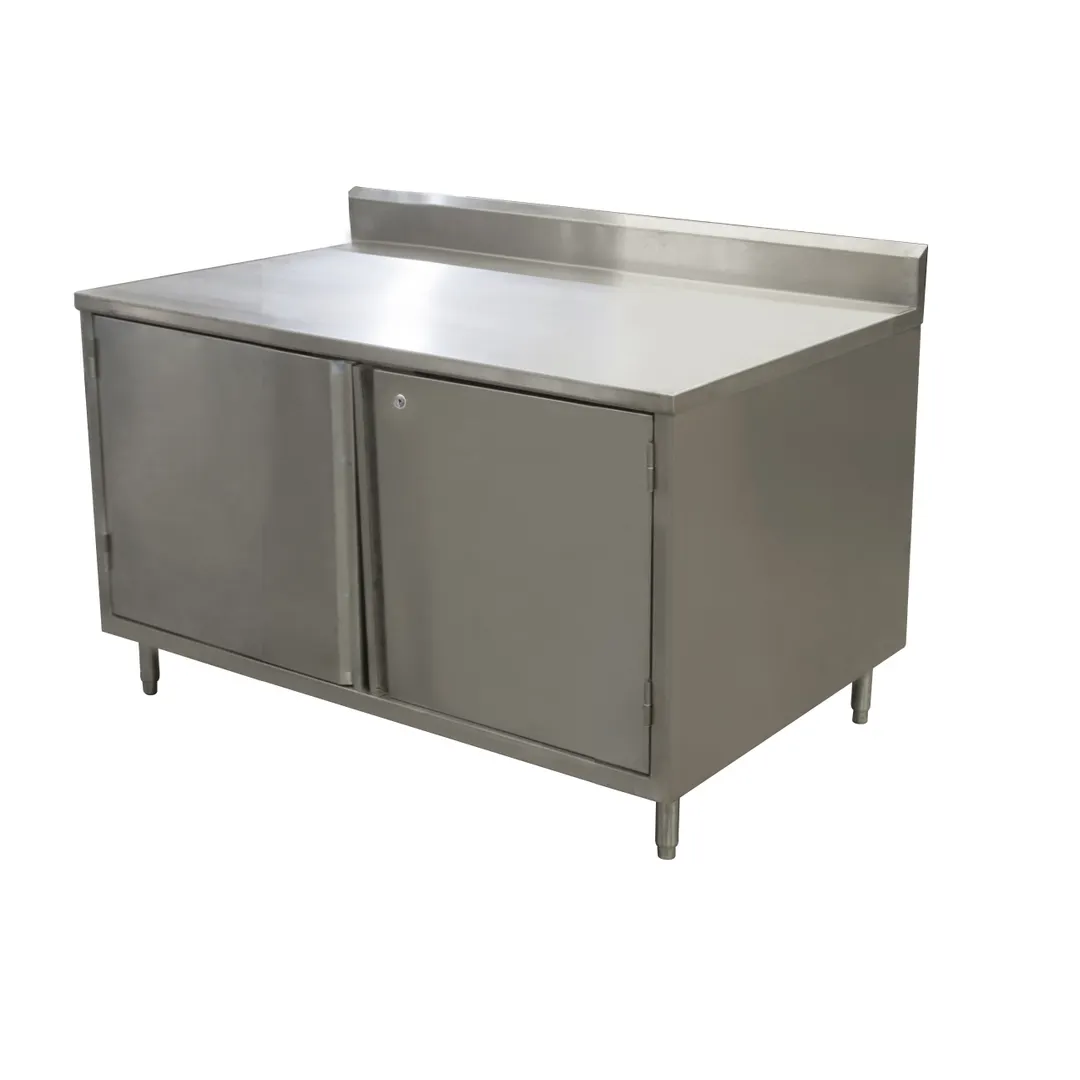 BK Resources CSTR5-2418HL 18" Work Table, Cabinet Base with Hinged Doors & Lock