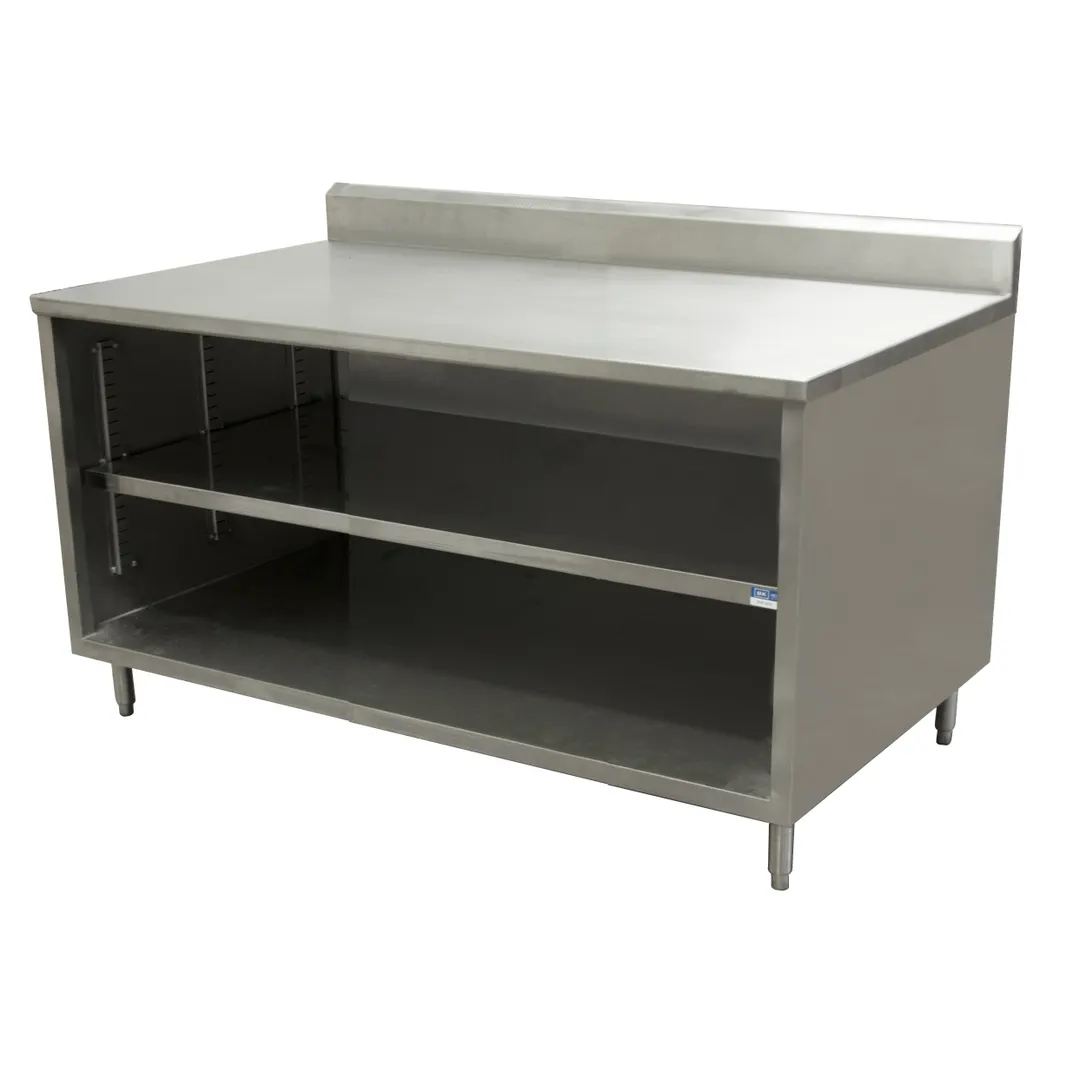 BK Resources CSTR5-2436 Cabinet Base Open Front Work Table, 36"W x 24"D - Square / Flat Edge
