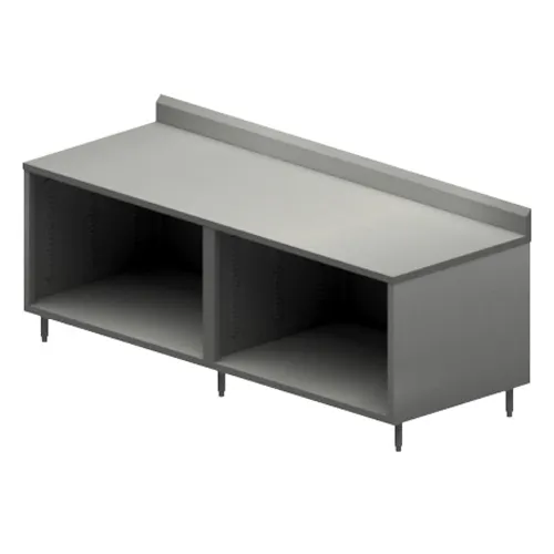 BK Resources CSTR5-3096 Cabinet Base Open Front Work Table, 96"W x 30"D - Square / Flat Edge