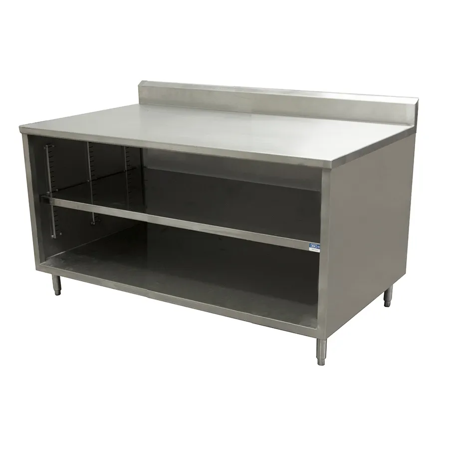 BK Resources CSTR5-3660 Cabinet Base Open Front Work Table, 60"W x 36"D - Square / Flat Edge