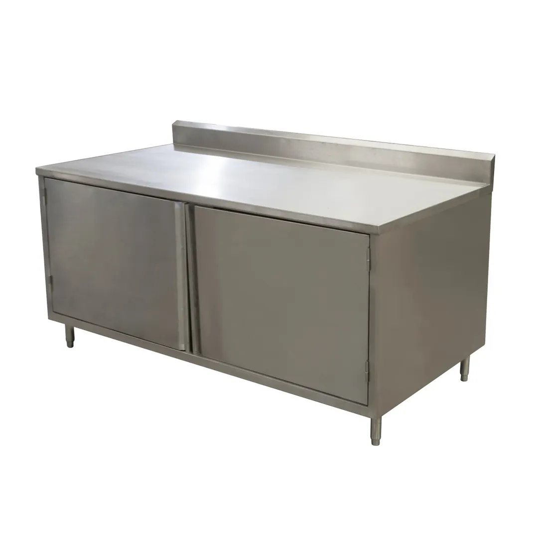 BK Resources CSTR5-3672H 72" Work Table, Cabinet Base with Hinged Doors