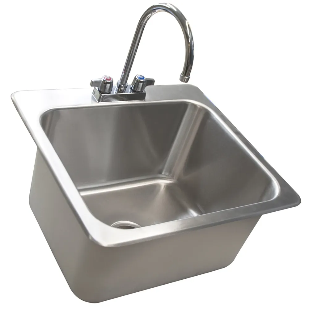 BK Resources DDI-20161224-P-G Deep Drawn Drop-In Sink, One Compartment