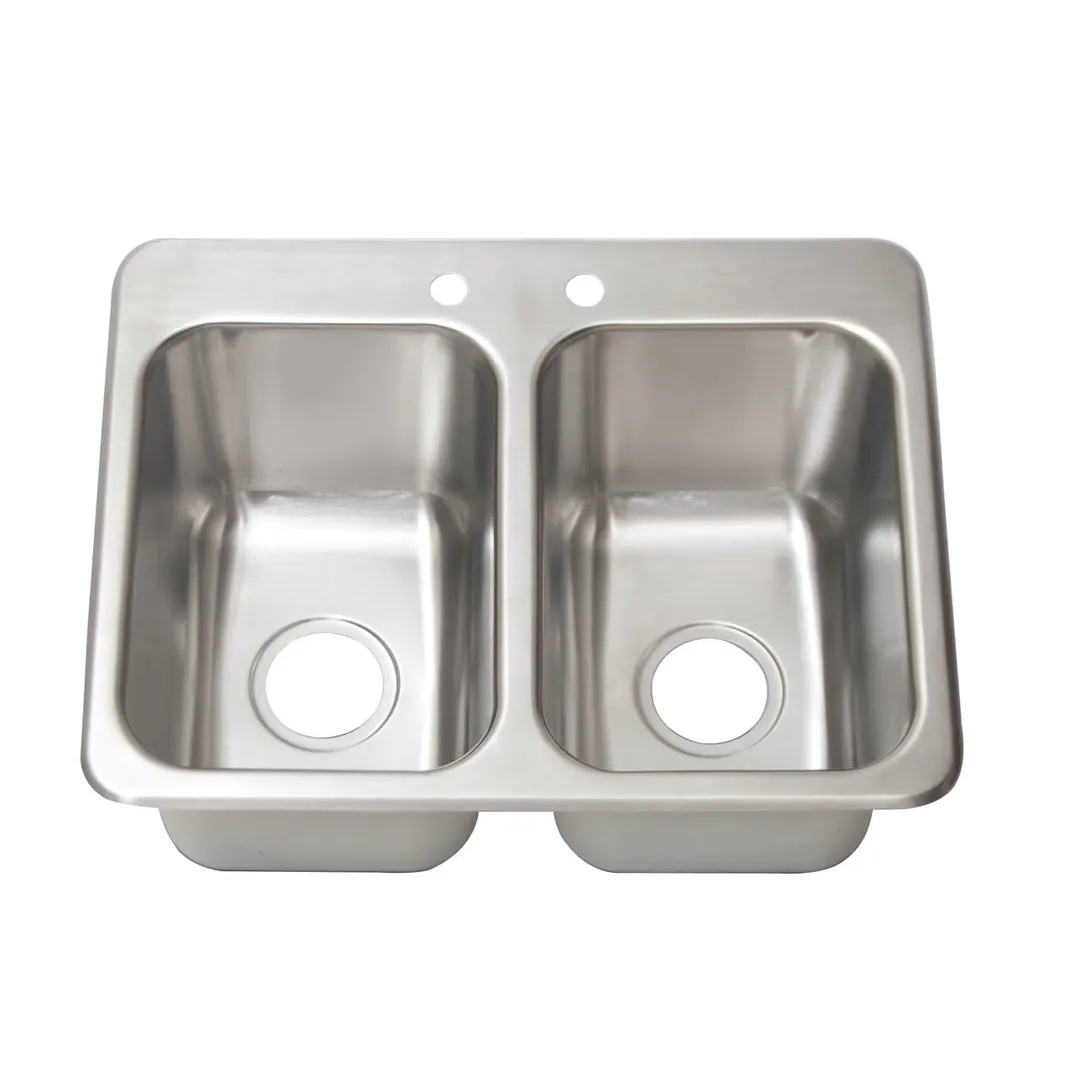 BK Resources DDI2-10141024-P-G Drop-In Sink, Two Compartment