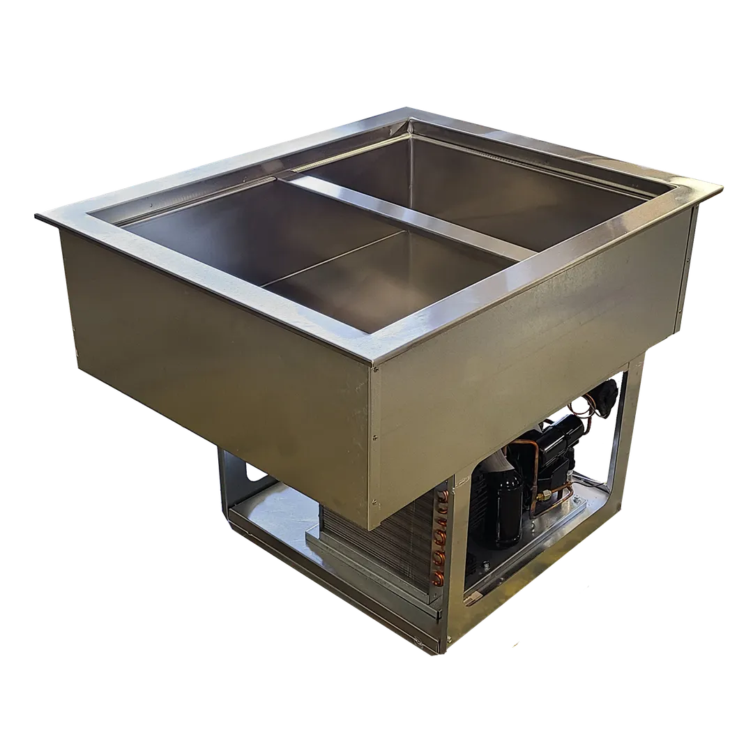 BK Resources E-CP1-2 Drop-In Cold Food Well, (2) Wells, 1" Deep Pan Rails