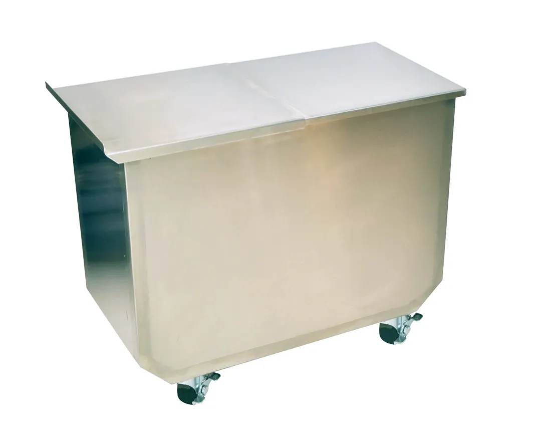 BK Resources IGB-84 Bin, 84 Qt, 29-1/16"W x 14-3/8"D, 4 Swivel Casters, Stainless Steel